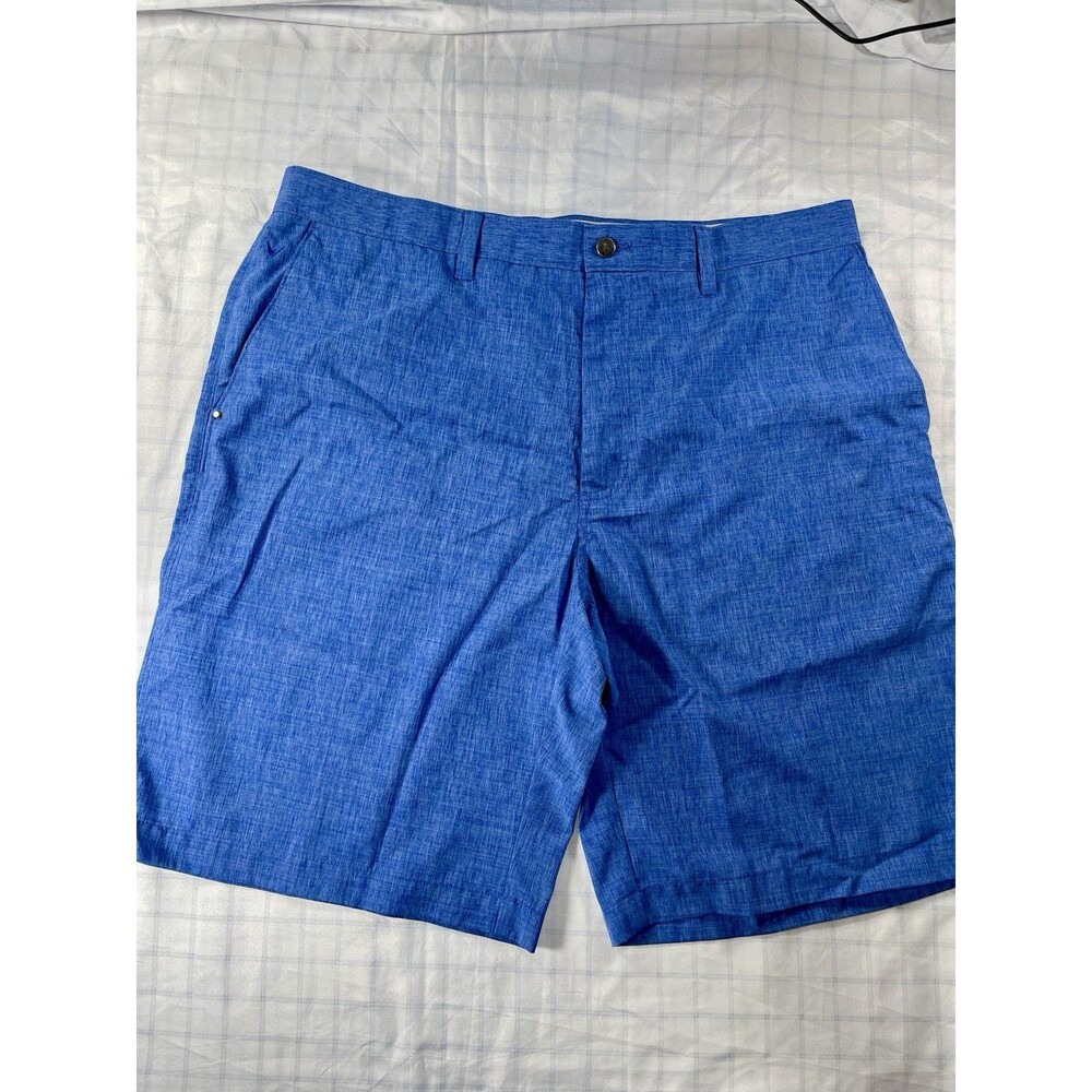 Callaway Mens Golf Shorts Blue Heather Size 38 Performance Textured Flat Front